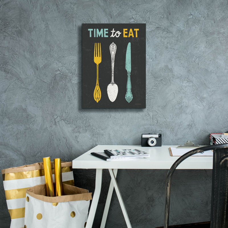 «Retro Diner Time To Eat» par Michael Mullan, art mural sur toile, H 16 po x l 12 po x P 0,75 po
