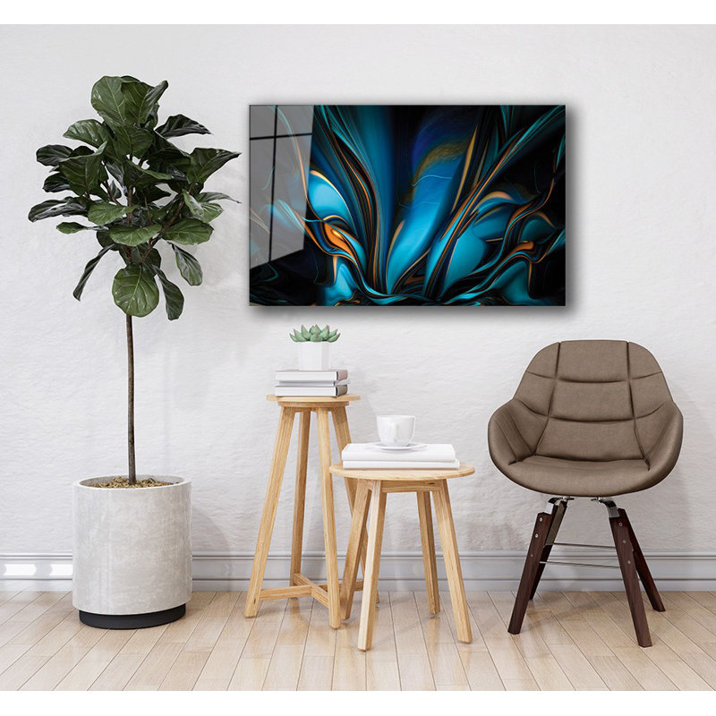 Superbe peinture décorative en verre trempé de 23,6 po x 35,4 po | 100% verre trempé, épaisseur: 0,16 pouce | Parfait pour la décoration intérieure, l'esthétique moderne et l'art mural élégant