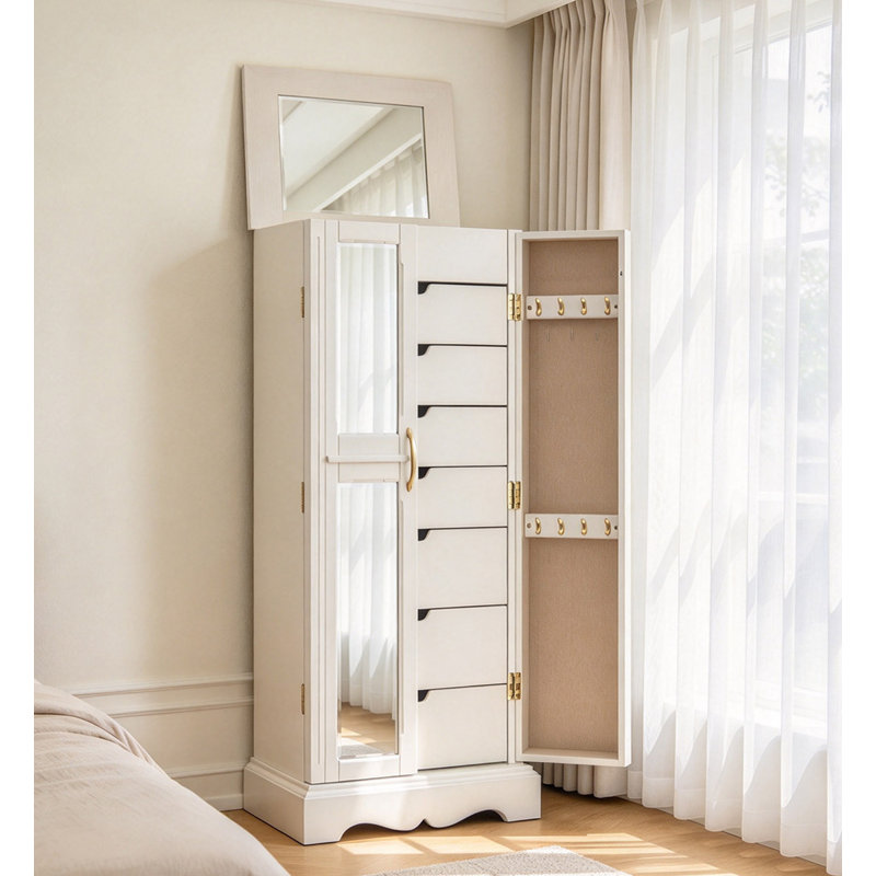 18 " W Solid Wood Jewelry Armoire