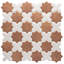 Sentier Des Cotto Star avec croix 11-7 / 8 po X 11-7 / 8 po Carreau de mosaïque en porcelaine-116014999