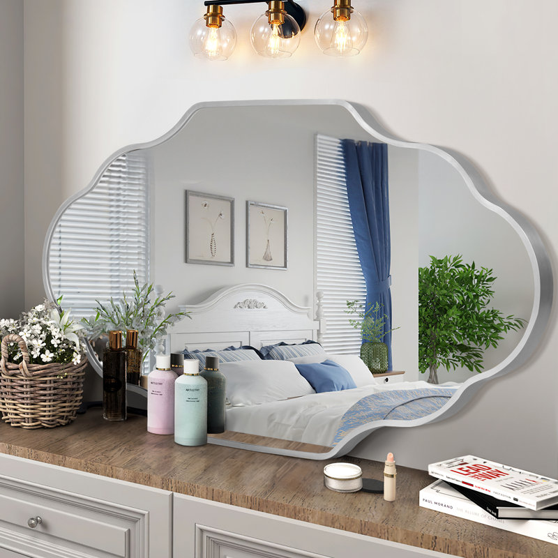 Oval Bathroom Mirror, Aluminium Frame Vanity Mirror with 4mm HD Shatterproof Glass, Wall Mounted Portrait or Landscape