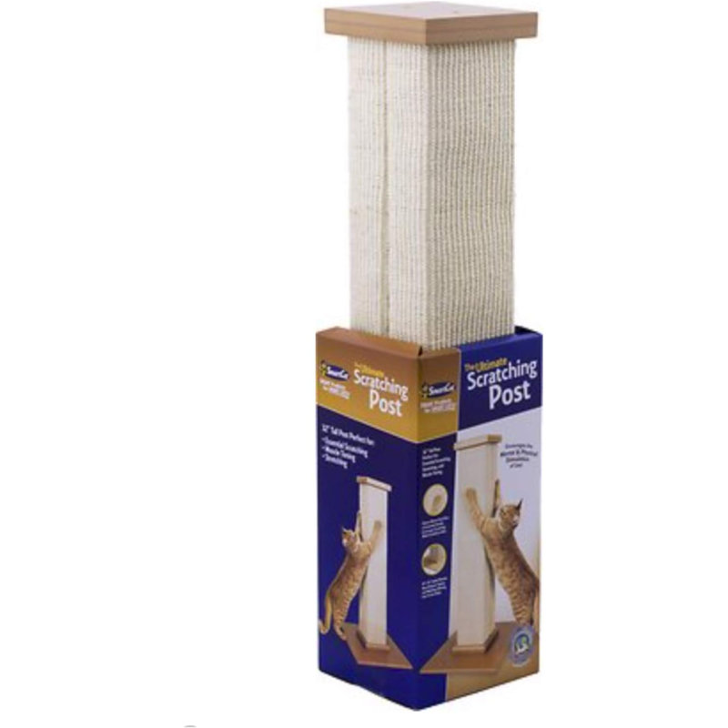 Smartcat Ultimate Scratching Post –  Large 32 Inch Tower - Sisal Fibre, Simple Design - For All Cats