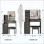 Table de coiffeuse à gauche avec tabouret de chevet + tabouret rembourré, 2 prises AC + 2 prises USB, support pour sèche-cheveux, miroir à DEL tactile, ensemble de maquillage 3 couleurs-1612727828