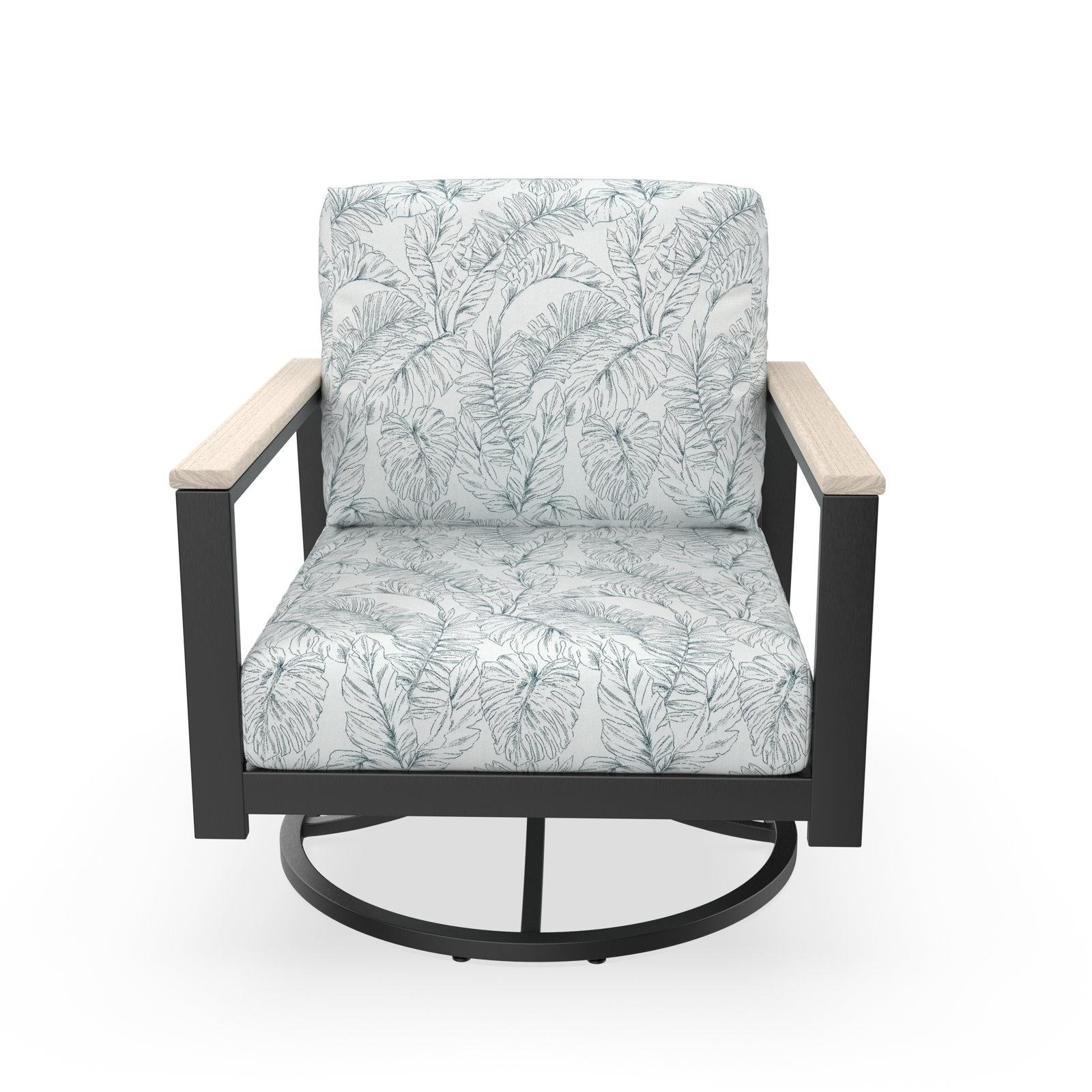 Townsend Outdoor Rocking Metal Chair with Sunbrella® Cushions, Green/White, White, Yes