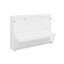 Grand lit escamotable avec rangement, armoire-lit pliable avec coiffeuse, miroir central et 2 tiroirs latéraux-756841622