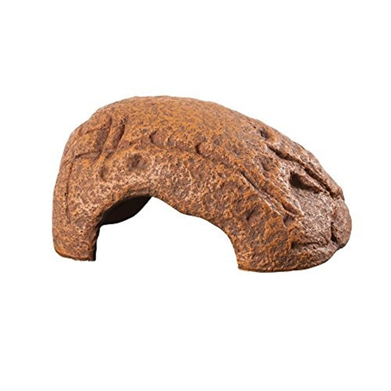 Zilla Rock Den Hideout for Reptile Enclosures and Terrariums, 3"H x 6.75"W x 6.50"D