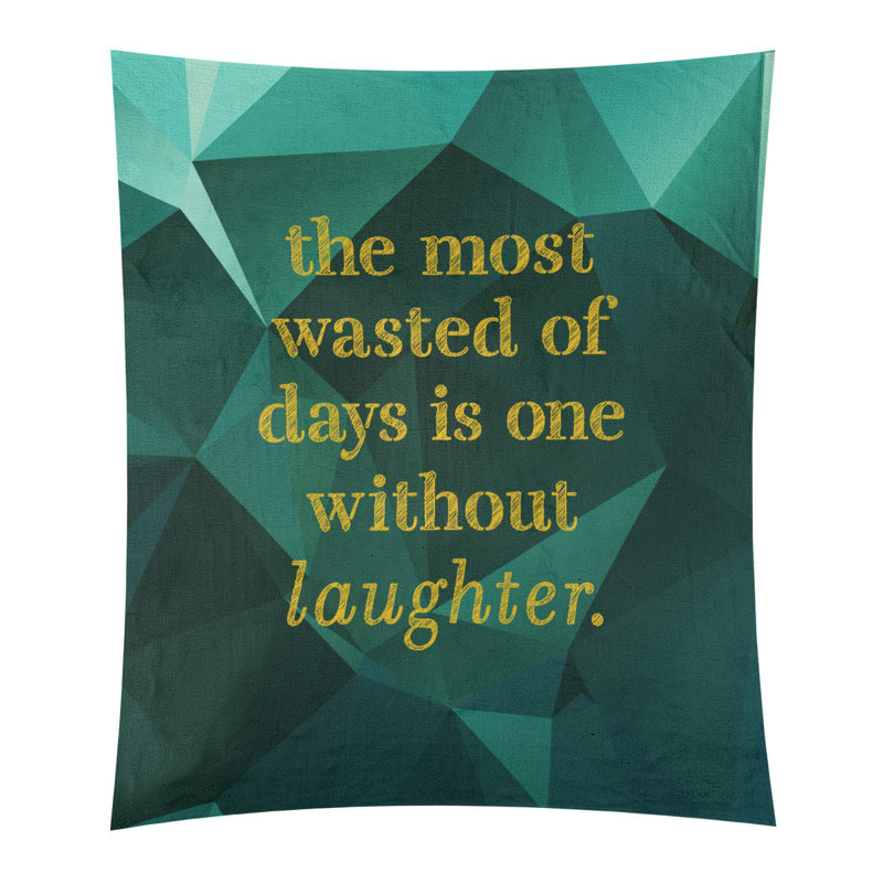 Tapisserie en polyester en faux gemme de rire, H 60 po x l 51 po, Émeraude / doré