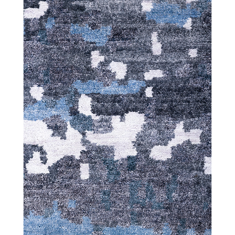 Overdyed One-of-a-Kind Rectangle 9'1" X 12'1" Hand Knotted Area Rug