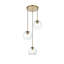 Luminaire suspendu sphérique pour îlot de cuisine à trois lumières avec accents en verre Snead-2130436244-2129991287-2063172669