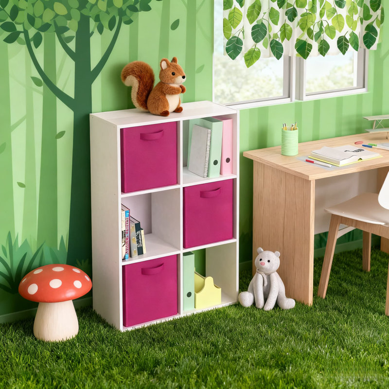Bibliothèque de rangement empilable à 6 cubes, étagère cubique moderne pour l'organisation et la présentation de placards de bureau à domicile