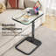 Table-plateau à hauteur ajustable avec panneau rabattable à 90 °, table d'appoint avec accoudoirs peu encombrants pour manger, ordinateur portable, canapé, lit ou petits espaces-1541451928-1541451931