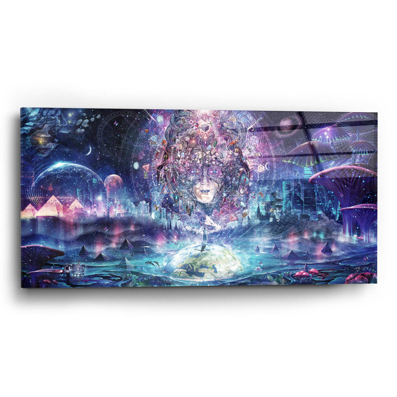 «Quest for the Peak Experience» par Cameron Gray, art mural en verre acrylique, H 12 po x l 24 po x P 0,2 po