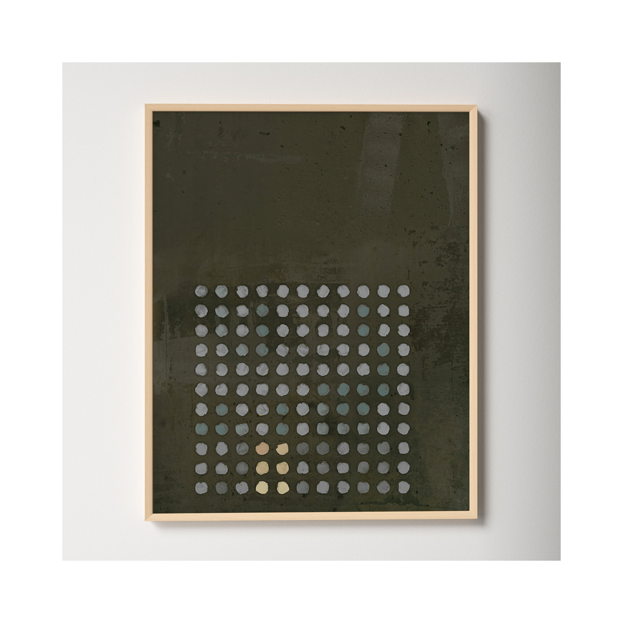 Circles In Squares 13 by Jacques Pilon, Brown, 30" H x 24" W x 1.25" D