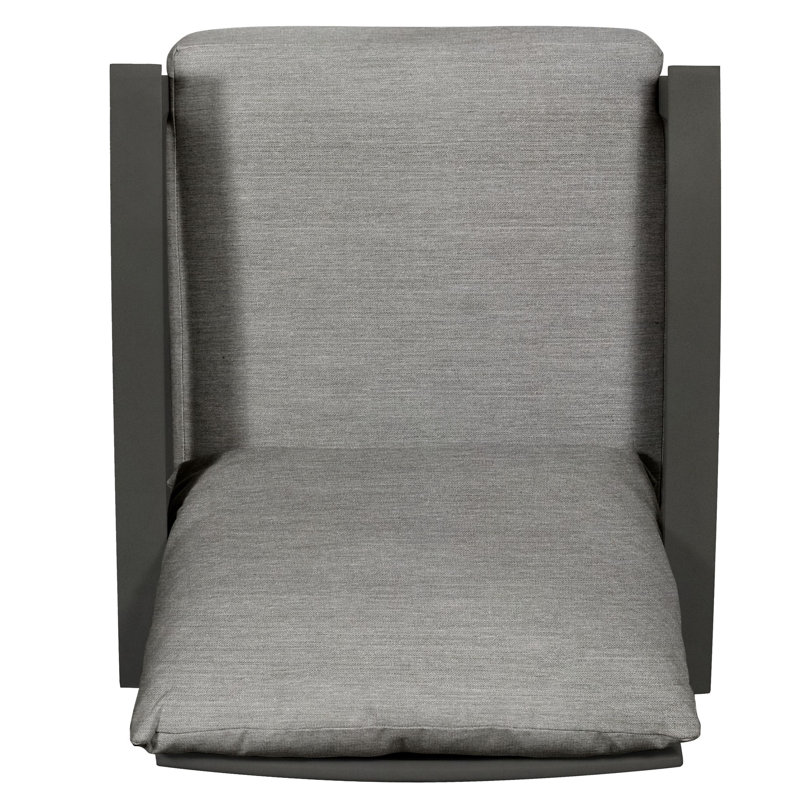 Outdoor Rocker Chair, Textured Pewter, Dark Gray