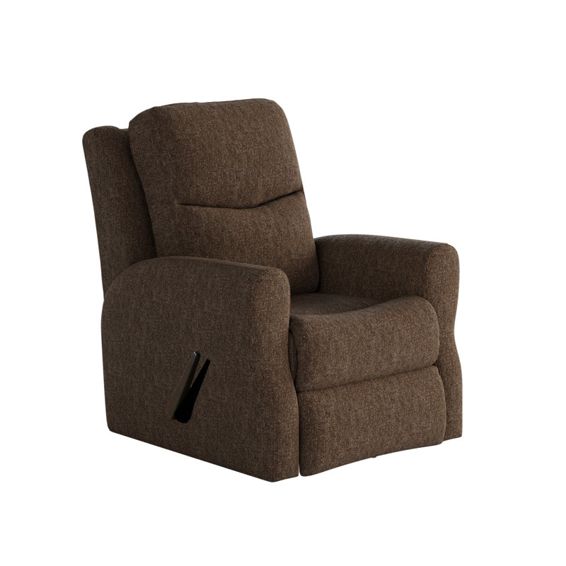 Fauteuil inclinable Fame, Polyester brun, Bascule / pivotement