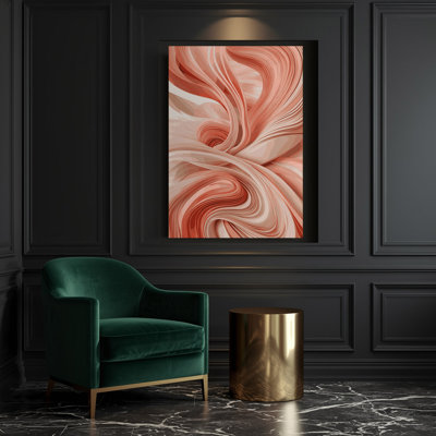 Digital Abstraction 12 Beige Canvas Wall Art