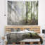 Tapisserie panorama vert matin en forêt landscape-28495138
