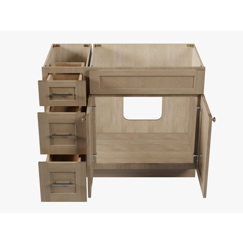 Base de meuble-lavabo simple 42 po Disar, Chêne naturel