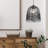 10"W Amher 1-Light Black Rattan Pendant Light