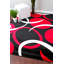Tapis à motif abstrait rouge Dossantos-813412499