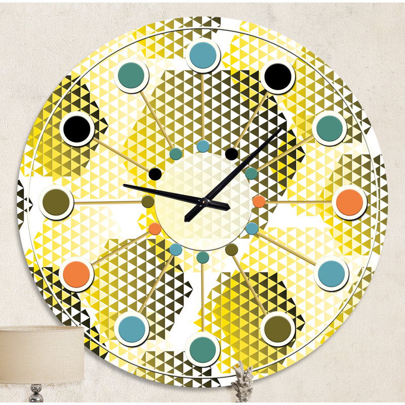 Horloge murale rétro Mid-Century, Moyen