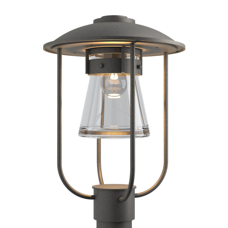 Tête de lanterne d'extérieur 1 lumière Erlenmeyer, Fer naturel côtier