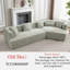 Canapé modulaire, canapé de style minimaliste moderne, rembourré, combinaison libre, tissu de fibre rond, tissu anti-froissement, extension de dimension-20259231