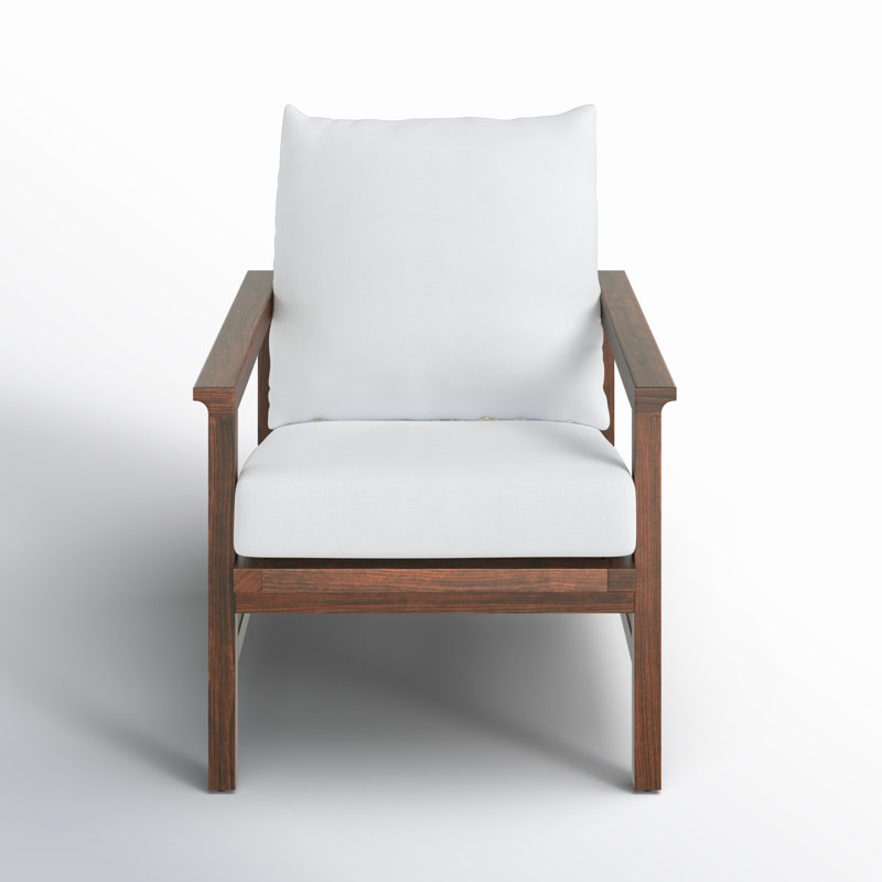 Kelle Upholstered Armchair, Walnut/Natural