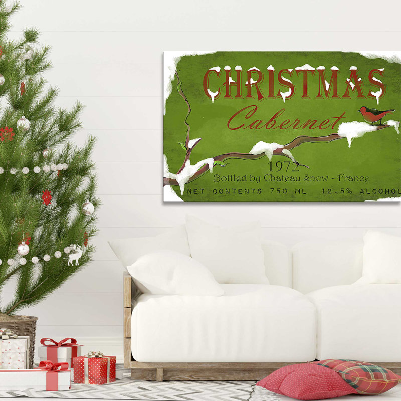 Christmas Cabernet (Horizontal) par By Jodi - impression, H 28 po x l 48 po x P 1,5 po, Toile tendue