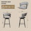 Ensemble de deux chaises de bar pivotantes à 360 ° avec deux tabourets de comptoir rembourrés avec des pieds en métal pour les cuisines de luxe modernes