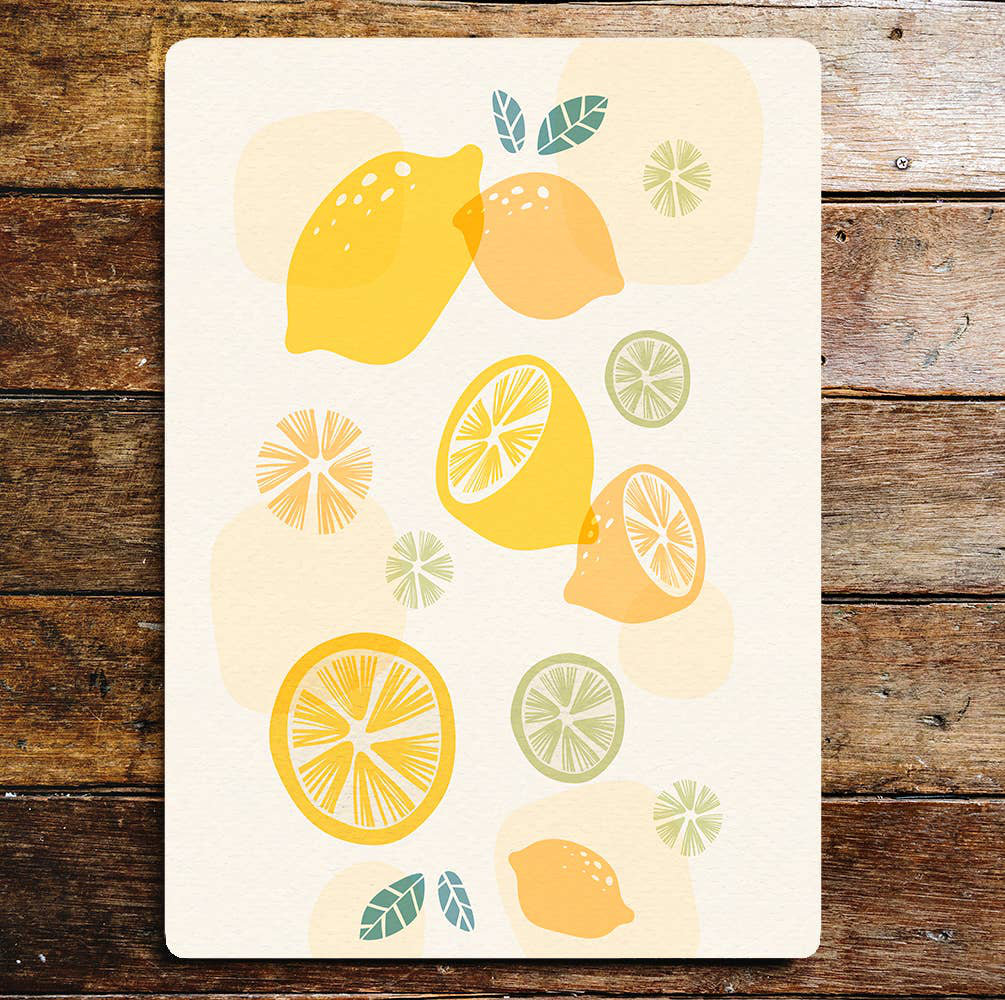 Fresh Lemon Slices - Kitchen Metal Wall Sign