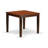 5 Piece Dinette Set for 4 Includes a Square Dining Room Table and 4 Light Tan Linen Fabric Upholstered Parson Chairs, Mahogany-1978949113-1978949112-1978949115