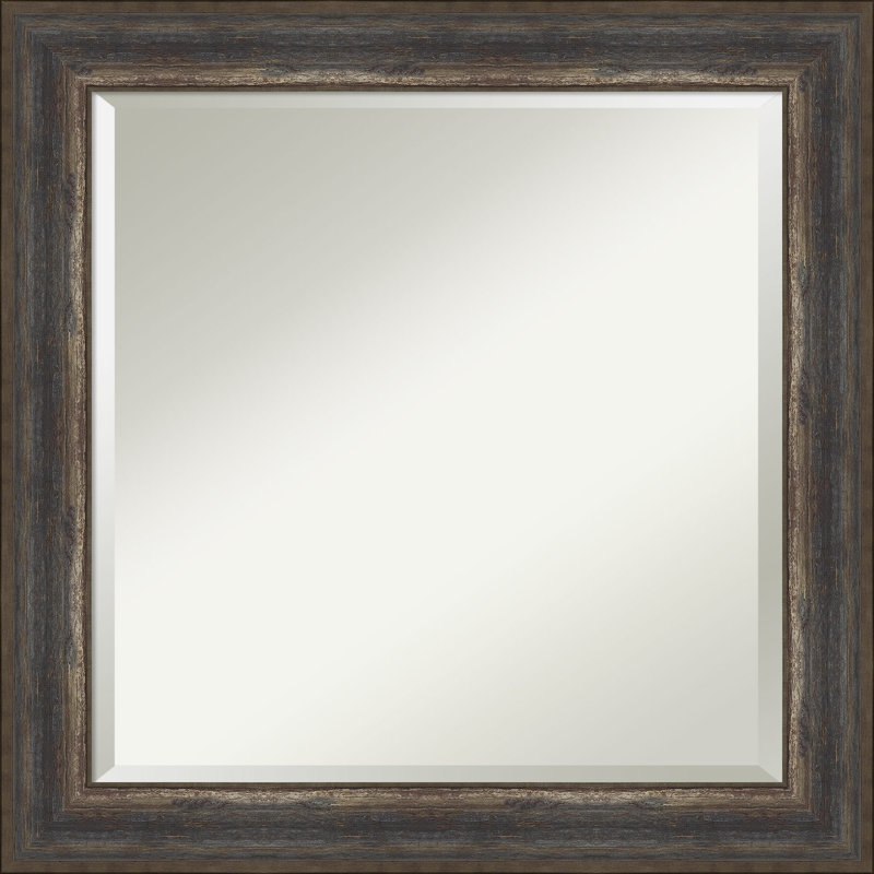 Alta Rustic Char Bronze Framed Wall Mirror