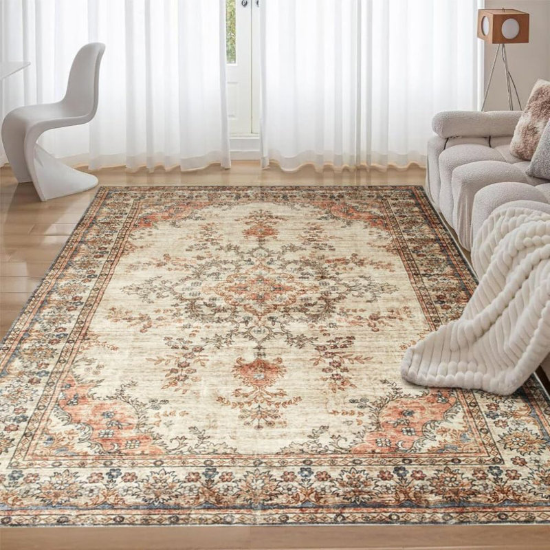 Aspire Homeware Vintage Floral Area Rug, Rectangle 120 x 170 cm