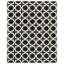 Tapis noir / ivoire en laine touffeté à la main à motif géométrique d'Igna-1736559746