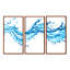 «Blue Water Splash», peinture sur toile flottante 3 pièces-90719692-126681736