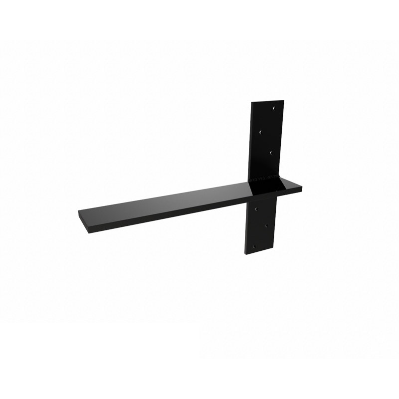 24 Inch Black Steel Floating Shelf Bracket