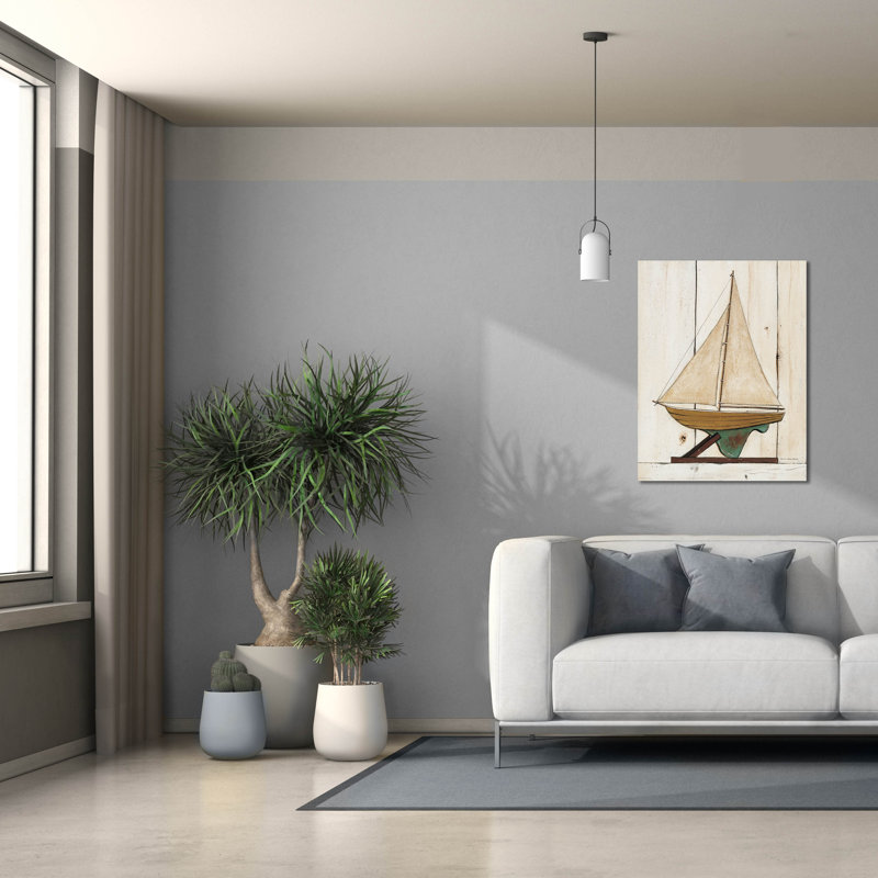 Toile épique Graffiti «Pond Yacht 1» par David Carter Brown, 26 po x 34 po