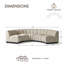  Canapé modulaire courbé 5 pièces, canapé modulaire en chenille avec base en bois massif, conception symétrique 5 pièces-1499833500