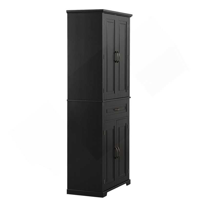 Bathroom Storage Cabinet with Doors and Drawer, Ameican White Oak