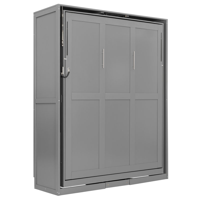 Lit escamotable avec supports de rangement cachés, lit mural multifonctionnel peu encombrant pour le bureau à domicile et les petites pièces