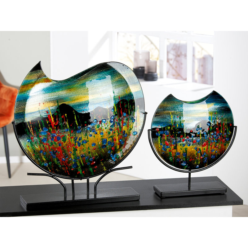 Antoumann Handmade Glass Table Vase, 37cm H x 32cm W x 9cm D