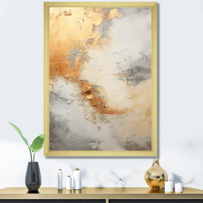 " Beige And Gold Minimalism Storms I "