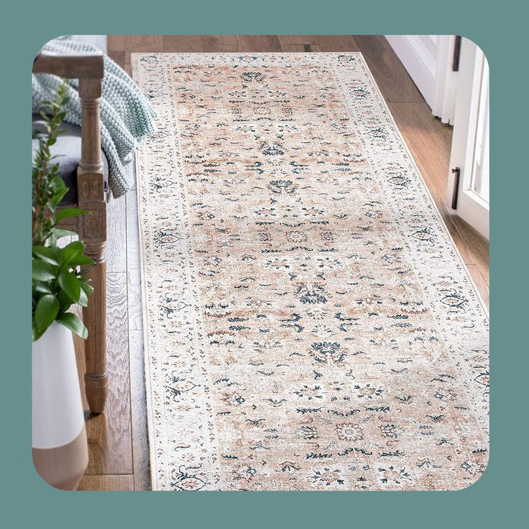 Synthetic Fibers Beige/Blue/White Rug