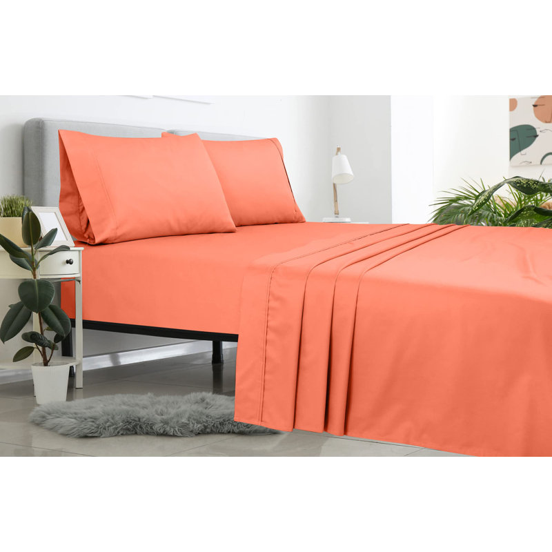 Royale Linens | Draps plats en microfibre brossée ultra doux seulement | Infroissable et résistant aux taches | Drap de qualité supérieure pour lit Hotel