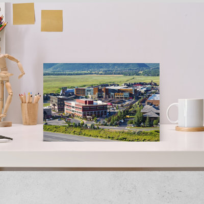 High Angle View Of Buildings In A Town Park City Utah USA by Scott M. Tansey - Wrapped Canvas Print
