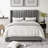 Modern Upholstered Platform Bed With Corduroy Wing Headboard-109801229-109801227