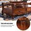 Table basse brune en bois massif brun
