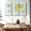 "Carte du monde des animaux" sur toile-1665677413