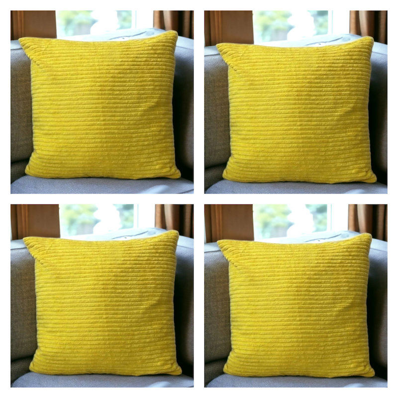 Nasuh Square Cushion Cover, Yellow